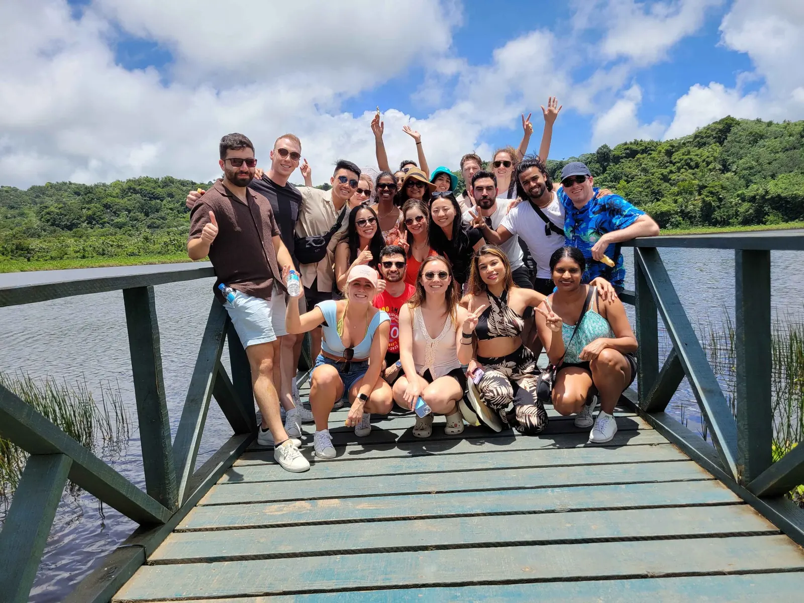 Tour Group at Grand Etang Lake